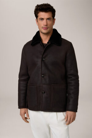 Lammfelljacke Double von Windsor in chocolate