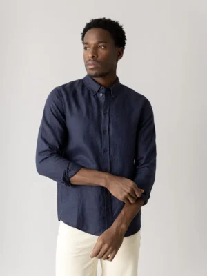 Leinenhemd Theo von MOS MOSH in Navy